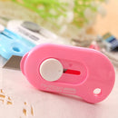 Cute Solid Mini Portable Knife Paper Cutter Razor Blade Office Stationery, Random Color Delivery
