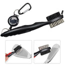 2 PCS Golf Club Brush Ball Slot Cleaning Brush Cleaning Set(Black)