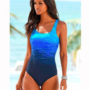 Female Sexy Swimsuit Vintage Swimwear High Neck Bandage Criss Cross Back Swimwear, Size:L(Blue)