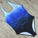 Female Sexy Swimsuit Vintage Swimwear High Neck Bandage Criss Cross Back Swimwear, Size:XXL(Purple)