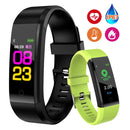ID115 Plus Smart Bracelet Fitness Heart Rate Monitor Blood Pressure Pedometer Health Running Sports SmartWatch for IOS Android(blue)