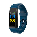 ID115 Plus Smart Bracelet Fitness Heart Rate Monitor Blood Pressure Pedometer Health Running Sports SmartWatch for IOS Android(dark blue)