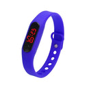 Delicate Sports Watches Rubber LED Women Mens Date Sports Bracelet Digital Wrist Watch(Deep Blue)