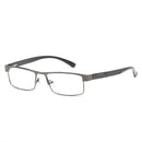 Simple Matel Frame Reading Glasses Hyperopia Eyeglasses +1.50D(Gun-color)