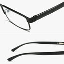 Simple Matel Frame Reading Glasses Hyperopia Eyeglasses +2.50D(Matte Black)