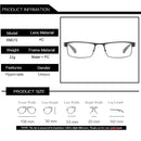 Simple Matel Frame Reading Glasses Hyperopia Eyeglasses +4.00D(Matte Black)