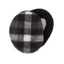 Adults Winter Bandless Warm Earmuffs Ear Protection Cover, A Pair(Black and White Plaid)