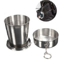 Stainless Steel Camping Folding Cup Traveling Outdoor Camping Hiking Mug Portable Collapsible Cup L 250ML