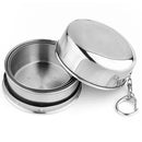 Stainless Steel Camping Folding Cup Traveling Outdoor Camping Hiking Mug Portable Collapsible Cup L 250ML