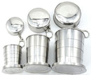 Stainless Steel Camping Folding Cup Traveling Outdoor Camping Hiking Mug Portable Collapsible Cup L 250ML