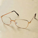 Full Metal Frame Resin Lenses Presbyopic Glasses Reading Glasses +3.00D(Gold)