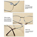 Full Metal Frame Resin Lenses Presbyopic Glasses Reading Glasses +3.00D(Silver)