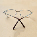Full Metal Frame Resin Lenses Presbyopic Glasses Reading Glasses +3.50D(Silver)
