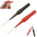 30V Multimeter Test Pen Test Probe Long and Thin Tip Probe Banana Jack Pin Auto Car Repair Accessories Tool(Black)