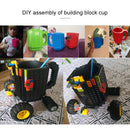 Building Blocks Design Creative Milk Mug Coffee Cup Build-on Brick Drinking Water Holder, Value:301-400ml(Orange)
