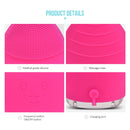 Mini Electric Face Cleansing Brush Rechargeable Silicone Facial Cleansing Deep Pore Cleaning Water-Resistant Vibrating Massager(Light Pink)