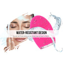 Mini Electric Face Cleansing Brush Rechargeable Silicone Facial Cleansing Deep Pore Cleaning Water-Resistant Vibrating Massager(Light Pink)