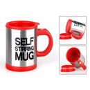 400ml Mugs Automatic Electric Self Stirring Mug Cup Coffee Milk Mixing Mug Smart Stainless Steel Juice Mix Cup Drinkware(Red)