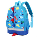 Backpack Cute Cartoon Dinosaur School Bags for Children(Blue)
