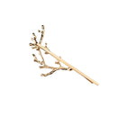 3 PCS Vintage Tree Branch Hair Clips Girls Alloy Hairpins, Length: 7.8 cm(Gold)