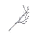 3 PCS Vintage Tree Branch Hair Clips Girls Alloy Hairpins, Length: 7.8 cm(Silver)