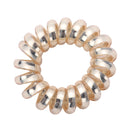 10 PCS Multicolor Elastic Hair Bands Spiral Shape Ponytail Hair Ties Rubber Band Hair Rope Telephone Wire Hair Accessories(Gold)