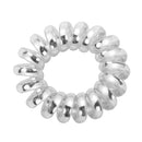 10 PCS Multicolor Elastic Hair Bands Spiral Shape Ponytail Hair Ties Rubber Band Hair Rope Telephone Wire Hair Accessories(Silver)