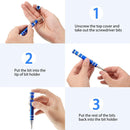 8 In 1 Multifunctional Mini Aluminum Tool Pen Screwdriver Set(Blue)