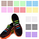 12 PCS / Set Creative Unisex Women Men Athletic Running No Tie Shoelaces Elastic Silicone Shoe Lace for All Sneakers(White)