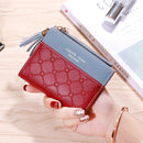 Cute Fashion Purse Leather Long Zip Wallet Coin Card Holder Soft Leather Phone Card Female Clutch(light gray)