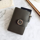 Women Wallets Small Fashion Leather Purse Ladies Card Bag For Female Purse Money Clip Wallet(Dark Green)