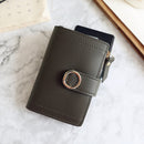 Women Wallets Small Fashion Leather Purse Ladies Card Bag For Female Purse Money Clip Wallet(Dark Green)