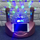 SDRD SD-308 2 in 1 Family KTV Portable Wireless Live Dual Microphone + Bluetooth Speaker(Pink)
