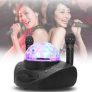 SDRD SD-308 2 in 1 Family KTV Portable Wireless Live Dual Microphone + Bluetooth Speaker(Gold)