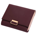 Luxury Wallet Female Leather Women Leather Purse Plaid Wallet Ladies Hot Change Card Holder Coin Small Purses for Girls(Black)