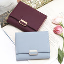 Luxury Wallet Female Leather Women Leather Purse Plaid Wallet Ladies Hot Change Card Holder Coin Small Purses for Girls(Pink)
