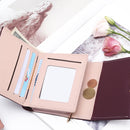 Luxury Wallet Female Leather Women Leather Purse Plaid Wallet Ladies Hot Change Card Holder Coin Small Purses for Girls(Light blue)