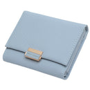 Luxury Wallet Female Leather Women Leather Purse Plaid Wallet Ladies Hot Change Card Holder Coin Small Purses for Girls(Royal blue)