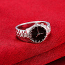Creative Diamond Dial Quartz Watch Rings(7)