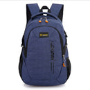 Unisex Waterproof Polyester Backpack School Bag Casual Business Laptop Backpack(Dark Blue)