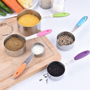 5 in 1 Stainless Steel Measuring Spoon Set Coffee Spoon Baking Kitchen Gadget, Style:Measuring Cup(Color)