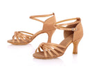 Wear-resistant Stiletto Adult Latin Dance Shoes Sandals for Women, Shoe Size:39(Light Skin)