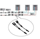1 Pair MC4 Branch Y Adapter Connectors M/M/F and F/F/M for Solar Panels Cable(mc4)
