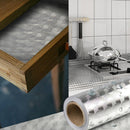 Kitchen Wall Stove Aluminum Foil Oil-proof Stickers Anti-fouling High-temperature Self-adhesive Croppable Wallpaper Wall Sticker, Size:40cmx5m Style: Cube