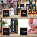 10 inch x 10 inch Handmade Wooden Felt Letters Message Board Photo Frame Photo Props(Black)