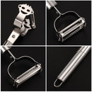 2 PCS Multifunction Stainless Steel Vegetable Peeler Double Planing Grater