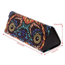 Foldable Triangle Animal Print Glasses Case Sunglasses Myopia Frame Case(Chameleon)