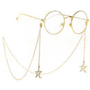 2 PCS Non-slip Metal Glasses Pendant with Pearl Pendant Glasses Chain(Gold)