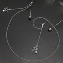 2 PCS Non-slip Metal Glasses Pendant with Pearl Pendant Glasses Chain(Silver)