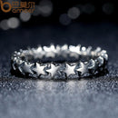 Star Shape Women 925 Sterling Silver Jewelry, Ring Size:8